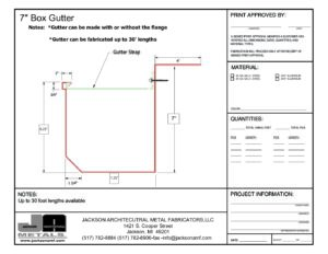 Box Gutter Shop Drawing - Jackson AMF